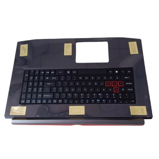 Carcasa superioara cu tastatura palmrest Laptop Gaming, Acer, Predator Helios 300 PH317-51, PH317-52, 6B.Q3DN2.001, AP222000700, pentru placa video GTX 1060, iluminata, layout US