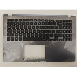 Carcasa superioara cu tastatura palmrest Laptop, Asus, VivoBook 15 X509F, X509FA, X509FB, 90NB0MZ2-R32UK0, 90NB0MZ2-R32UK1, X509FA-1G, 13NB0MZ2P03014-3, iluminata, gri, layout UK