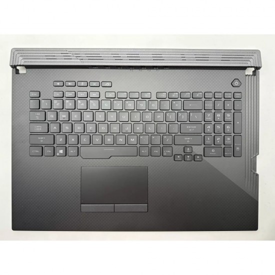 Carcasa superioara cu tastatura palmrest Laptop, Asus, ROG Strix G G731G, G731GV, G731GW, G731GU, G731GT, 90NR01T1-R32US0, 13NR01Q1AP0311, 13N1-9BA0711, G731GU-1A, iluminata, RGB 4-ZONE, layout US
