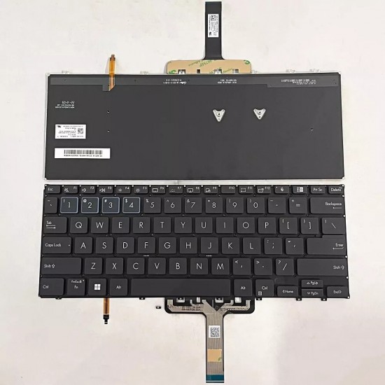 Tastatura Laptop, Asus, ExpertBook B5 Flip B5402F, B5402FEA, B5402C, B5402CBA, B5402CEA, B5402CVA, B5402F, B5402FBA, iluminata, neagra, layout US