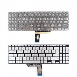 Tastatura Laptop, Asus, VivoBook Pro 15 K6500Z, K6500ZC, K6500ZE, K6500ZH, iluminata, argintie, layout US