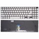 Tastatura Laptop, Asus, VivoBook Pro 16X N7600P, N7600PC, N7600Q, N7600QA, N7600QC, N7600QE, N7600Z, N7600ZE, iluminata, argintie, layout US