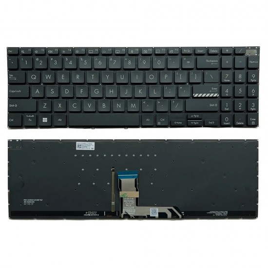 Tastatura Laptop, Asus, VivoBook Pro 15 M3500Q, M3500QA, M3500QC, iluminata, neagra, layout US