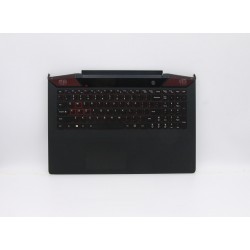 Carcasa superioara cu tastatura palmrest Laptop, Lenovo, Y700-15ISK Type 80NV, 80NW, 5CB0K97423, AP0ZF000300, iluminata, layout US