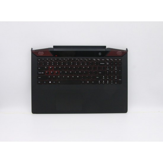 Carcasa superioara cu tastatura palmrest Laptop, Lenovo, Y700-15ISK Type 80NV, 80NW, 5CB0K97423, AP0ZF000300, iluminata, layout US