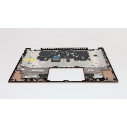Carcasa superioara cu tastatura palmrest Laptop, Lenovo, Yoga 720-13IKB Type 80X6, 81C3, 5CB0N67855, FA1YJ000700, AM1YJ000B00, AM1YJ000320, iluminata, fingerprint, Copper, layout UK