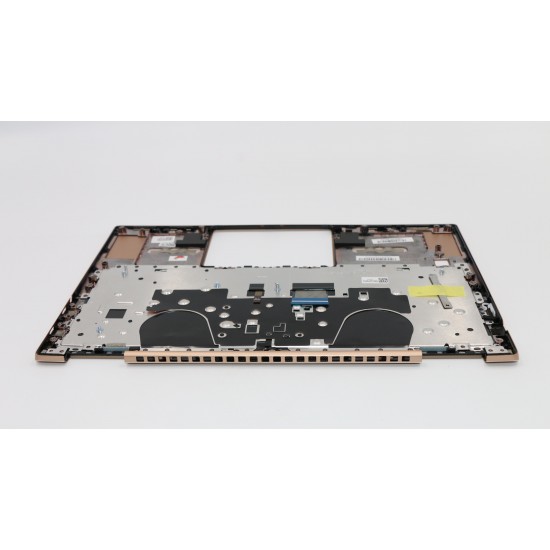 Carcasa superioara cu tastatura palmrest Laptop, Lenovo, Yoga 720-13IKB Type 80X6, 81C3, 5CB0N67855, FA1YJ000700, AM1YJ000B00, AM1YJ000320, iluminata, fingerprint, Copper, layout UK