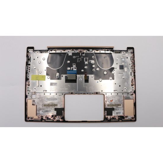 Carcasa superioara cu tastatura palmrest Laptop, Lenovo, Yoga 720-13IKB Type 80X6, 81C3, 5CB0N67855, FA1YJ000700, AM1YJ000B00, AM1YJ000320, iluminata, fingerprint, Copper, layout UK