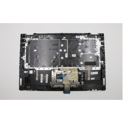 Carcasa superioara palmrest cu tastatura Laptop, Lenovo, FLEX-15IWL Type 81SR, 5CB0S17702, AM2G9000210, ET2G9000500, iluminata, cu fingerprint, gri, layout us