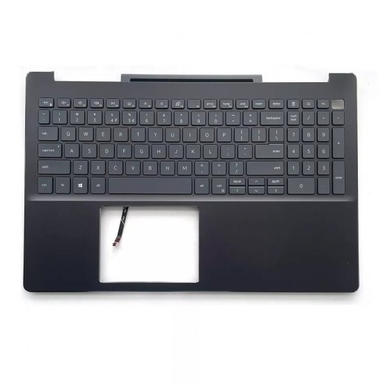 Carcasa superioara cu tastatura palmrest Laptop 2-in-1, Dell, Inspiron 15 7590, 7591, 02D6K1, 0WNTTJ, 0621TP, 13N4-0MA0121, iluminata, layout US