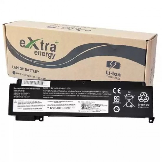 Baterie compatibila Laptop, Lenovo, Thinkpad T470S Type 20JS, 20JT, 20HF, 20HG, baterie secundara, SB10F46474, 01AV405, 11.4V, 2000mAh, 23Wh