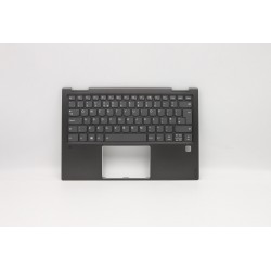 Carcasa superioara cu tastatura palmrest Laptop, Lenovo, Yoga 720-13IKB Type 80X6, 81C3, 5CB0N67813, EC1YJ000A00, AM1YJ000B00, AM1YJ000600, iluminata, fingerprint, Gri, layout UK