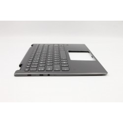 Carcasa superioara cu tastatura palmrest Laptop, Lenovo, Yoga 720-13IKB Type 80X6, 81C3, 5CB0N67813, EC1YJ000A00, AM1YJ000B00, AM1YJ000600, iluminata, fingerprint, Gri, layout UK