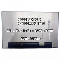 Display Laptop, HP, EliteBook 830 G10, 835 G10, N14756-001, LP133WU1(SP)(F1), LP133WF7-SPF1, B133UAN02.0, 13.3 inch, FHD+, 1920x1200, IPS, non touch, 30 pini