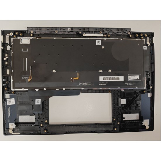 Carcasa superioara cu tastatura palmrest Laptop, Asus, ZenBook 14 UX3402V, UX3402VA, UX3402Z, UX3402ZA, 90NB10G1-R30US0, UX3402VA-2B, HQ207220DC000, NB5936B, iluminata, albastra, layout US