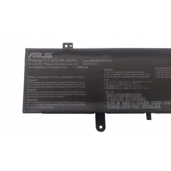 Baterie Laptop, Asus, VivoBook 14 X405, X405U, X405UA, X405UQ, X405UR, A405, A405U, A405UA, S4100U, S4000U, 3ICP5/57/81, 0B200-02540000, B31N1632, 42Wh