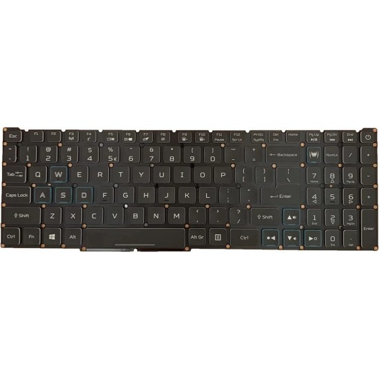 Tastatura Laptop Gaming, Acer, Predator Triton 300 PT315-51, PT315-52, PT315-53, iluminata, RGB, neagra, layout US