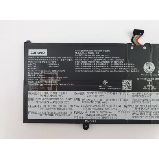 Baterie Laptop, Lenovo, Yoga SB11F29412, 5B11F29411, SB11F29418, 5B11F29421, SB11F29410, 5B11F29414, L21C4PE2, L21M4PE2, L21D4PE1, L21L4PE2, 4ICP5/44/121, 15.52V, 3705mAh, 59Wh