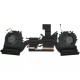 Set coolere cu radiator Laptop Gaming, HP, Pavilion 15-DK, 15T-DK, TPN-C141, L57171-001, L58819-001, AT2K8004DP0 PNK1, N18E, ND85C16-18L02, ND85C16-18L03, 5V, 0.50A