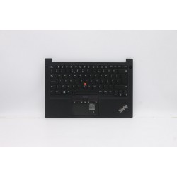 Carcasa superioara cu tastatura palmrest Laptop, Lenovo, Thinkpad E14 Gen 4 Type 21E3, 21E4, 21EB, 21EC, 20T7, 5M10Z27350, AP1HJ000540, AM1PQ000100, iluminata, neagra, layout UK
