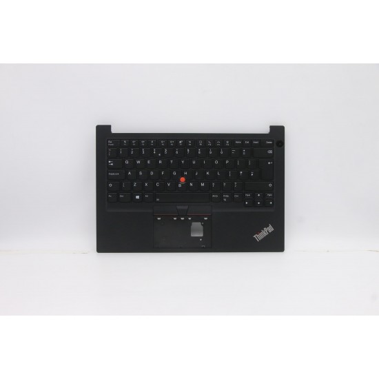 Carcasa superioara cu tastatura palmrest Laptop, Lenovo, Thinkpad E14 Gen 4 Type 21E3, 21E4, 21EB, 21EC, 20T7, 5M10Z27350, AP1HJ000540, AM1PQ000100, iluminata, neagra, layout UK