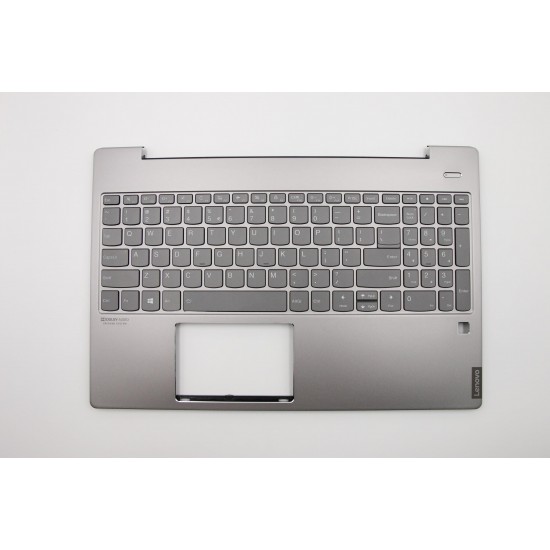 Carcasa superioara cu tastatura palmrest Laptop, Lenovo, IdeaPad S540-15IWL GTX Type 81SW, 5CB0U43615, HQ20900712000, Mineral Grey, iluminata, layout US