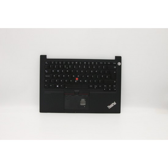 Carcasa superioara cu tastatura palmrest Laptop, Lenovo, Thinkpad E14 Type 20RA, 20RB, 5M10V17060, AP1D3000400, AM1D3000600, iluminata, layout UK