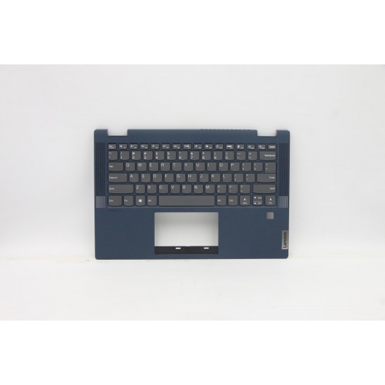 Carcasa superioara cu tastatura palmrest Laptop, Lenovo, IdeaPad Flex 5-14ARE05 Type 81X2, 82DF, 5CB1B36461, 460.0MD05.0001, Fingerprint, Abyss Blue, layout US