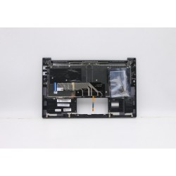 Carcasa superioara cu tastatura palmrest Laptop, Lenovo, Yoga Slim 7-14IIL05 Type 82A4, 82A1, 5CB0Z32103, 4BLS2TALV80 3A, iluminata, gri layout US