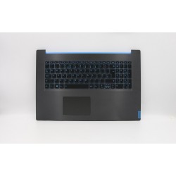 Carcasa superioara cu tastatura palmrest Laptop Gaming, Lenovo, IdeaPad L340-17IRH Type 81LL, 5CB0U42827, AP1B5000100, AM1B5000100, FG540, neagra, iluminata, layout UK