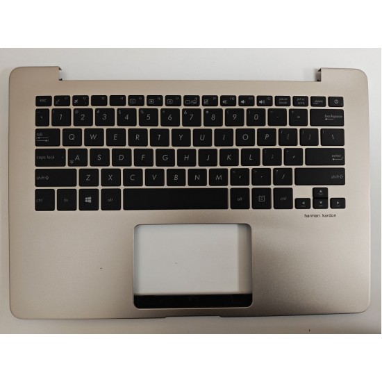 Carcasa superioara cu tastatura palmrest Laptop, Asus, ZenBook UX430U, UX430UA, UX430UAR, UX430UQ, UX430UN, 90NB0DS6-R32US0, 13N1-2YA0C11, UX430UQ-1D, aurie, layout US