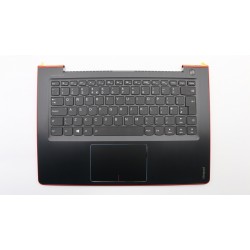 Carcasa superioara cu tastatura palmrest Laptop, Lenovo, Flex 4-1480 Type 80VD, 5CB0L45049, AM1JG000210, AM1JG000330, iluminata, neagra, layout UK