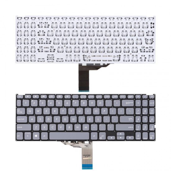 Tastatura Laptop, Asus, VivoBook 15 F512D, F512DA, F512F, F512FA, F512FB, F512FJ, F512FL, F512J, F512JA, F512JP, F512U, F512UA, gri, layout US
