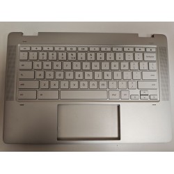 Carcasa superioara cu tastatura palmrest Laptop, HP, ChromeBook X360 14A-CA, M76085-001, M76085-B31, EA0GI012010, alba, layout US