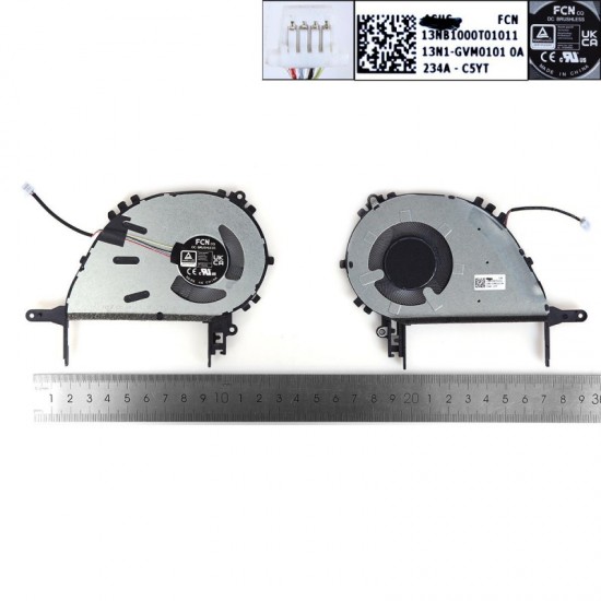 Cooler Laptop, Asus, VivoBook 15 X1504V, X1504VA, X1504Z, X1504ZA, 13NB1000T01011, 13N1-GVM0101, 13N1-GVM0111, DFS5K12B05HB13, FQDF, FQ13, 5V, 0.5A