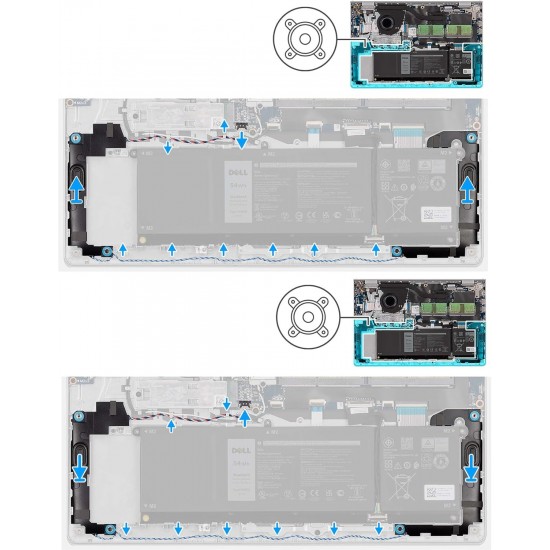 Boxe (difuzoare) Laptop, Dell, P112F, P112F001, P112F002, P112F003, 0J8FHX, J8FHX, PK230014800, PK230014809
