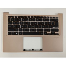Carcasa superioara cu tastatura palmrest Laptop, Asus, VivoBook 14 X1404Z, X1404ZA, 90NB1003-R30UI1,  X1404ZA-1C, 13NB1000M010111, 39XJWTAJN30, FAXJW004010, iluminata, roz, layout US