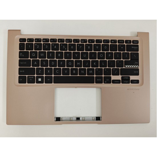 Carcasa superioara cu tastatura palmrest Laptop, Asus, VivoBook 14 X1404Z, X1404ZA, 90NB1003-R30UI1,  X1404ZA-1C, 13NB1000M010111, 39XJWTAJN30, FAXJW004010, iluminata, roz, layout US