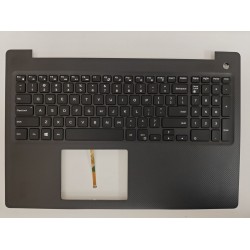 Carcasa superioara cu tastatura palmrest Laptop, Dell, Vostro 15 3590, 3591, 086HKP, 86HKP, 0T8HK5, AP2EL000200, FA2EL000200, iluminata, neagra, layout US