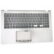 Carcasa superioara cu tastatura palmrest Laptop, Asus, VivoBook 15 X509U, X509UA, X509UB, X509UJ, 90NB0NC1-R33US1, 13NB0MZ1P04014-3, 39XKRTAJN30, 13NB0MZ0M06, X509UA-1S, argintie, layout US