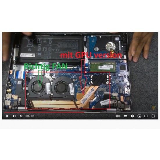 Cooler Laptop, Hp, Pavilion 14-CE, TPN-Q207, NS85B00-17K16, l26367-001, pentru placa video dedicata
