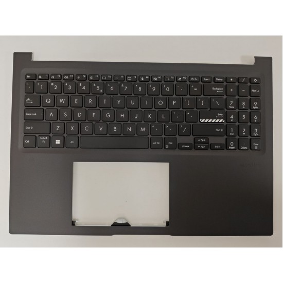 Carcasa superioara cu tastatura palmrest Laptop, Asus, VivoBook 16 X1605E, X1605EA, X1605P, X1605PA, X1605V, X1605VA, X1605VAP, 90NB0ZA3-R31UI0, 13N1-GAA0341, X1605ZA-1K, iluminata, neagra, layout US