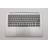 Carcasa superioara cu tastatura palmrest Laptop, Lenovo, IdeaPad 530S-14ARR Type 81H1, 5CB0R12071, AM171000290, AM171000C00, ET171000110, iluminata, argintie, cu fingerprint, layout US