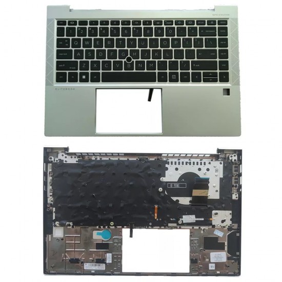 Carcasa superioara cu tastatura palmrest Laptop, HP, EliteBook 740 G7, 745 G7, M07090-001, M36312-001, 6070B1847701, iluminata, layout US
