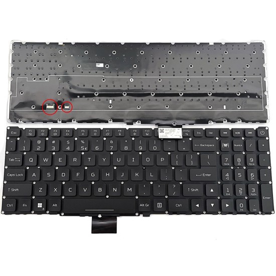 Tastatura Laptop Gaming, Acer, Predator Helios 300 PH317-56, N22C4, iluminata RGB, layout US