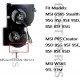 Cooler placa video Laptop Gaming, MSI, P65 Creator 8SF, 8SE, 8SD, 9SG, 9SE, 9SF, MS-16Q4, BS5005HS-U31, BS5005HS-U3J, 16Q4-G-CW, 16Q4-G-CCW, 5V, 0.5A, GPU