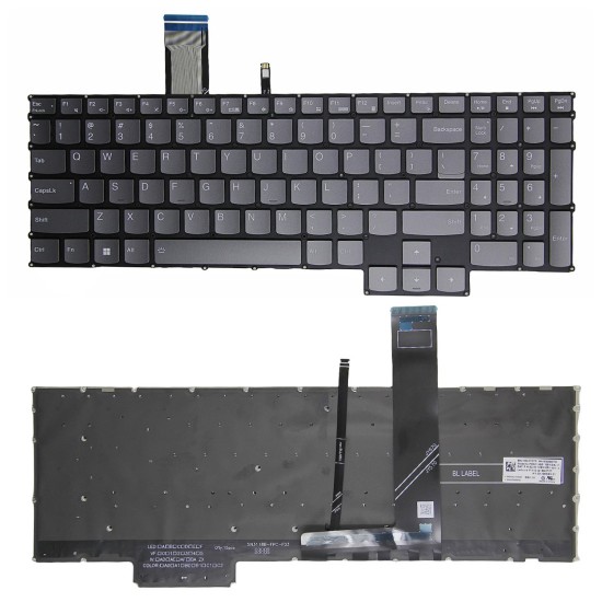 Tastatura Laptop, Lenovo, Legion Pro 7 16ARX8H Type 82WS, gri, iluminata, layout US