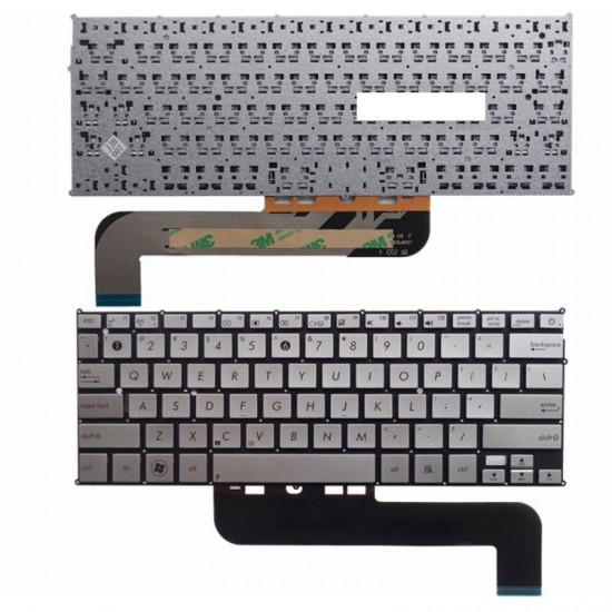 Tastatura Laptop, Asus, ZenBook UX21E, argintie, layout US