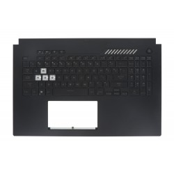 Carcasa superioara cu tastatura palmrest Laptop Gaming, Asus, TUF F17 FX707ZV4, FA707RC-1B, 90NR09I2-R31UI1, 33NJKTAJNB0, iluminata, layout US