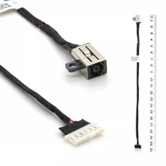 Mufa alimenare Laptop, Dell, Inspiron 15 7560, 7572, JM9RV, 0JM9RV, DC30100YE00, BKA40 DC Cable, 21cm